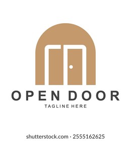Minimalist door logo vector design