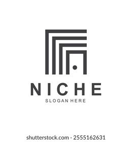 Minimalist door logo vector design
