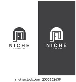 Minimalist door logo vector design