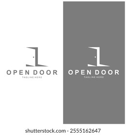 Minimalist door logo vector design