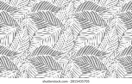 Minimalist Dot Matrix Pattern Design With Geometric Shapes And Lines