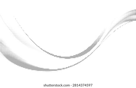 Minimalist dotted lines forming elegant curved geometric pattern design