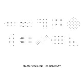 Minimalist Dotted Shape Element Set