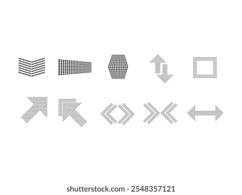 Minimalist Dotted Shape Element Set