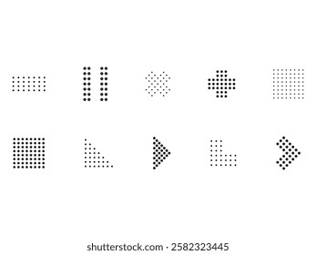 Minimalist Dotted Shape Element Set