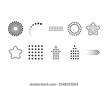 Minimalist Dotted Shapes Element Set