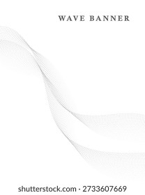 Patrón de onda punteada minimalista con degradado de desvanecimiento y curvatura suave en blanco
