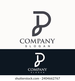 Minimalist DP Letter Logo, simple and Luxury Icon Vector business identity design Template Element