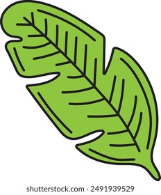 Minimalist drawing of green leaves