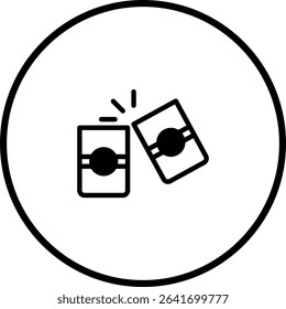 Minimalist drink toast vector icon perfect for celebrations and special occasions