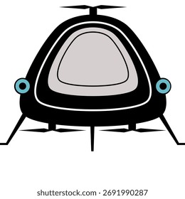 Minimalist Drone Icon Vector | Simple Line Drone Illustration