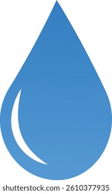 Minimalist drop of rain water flat icon
