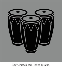 Minimalist Drum Sketch on vector art