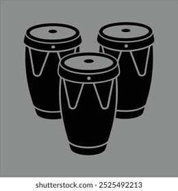 Esboço de tambor minimalista em arte vetorial