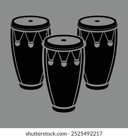 Minimalist Drum Sketch on vector art