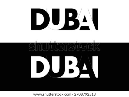 Minimalist Dubai Typography Logo Design