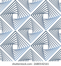 Impresión de cuadrícula dinámica minimalista en azul tonal y gris