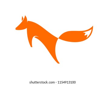 Minimalist and Dynamic Illustration Fox