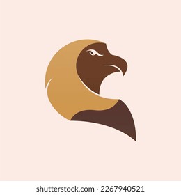 Minimalist eagle logo design template. Simple bird logo design. Eagle logo for branding