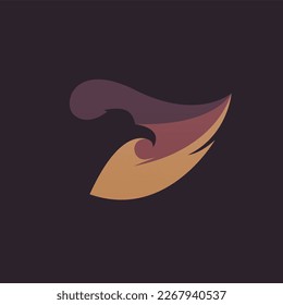 Minimalist eagle logo design template. Simple bird logo design. Eagle logo for branding