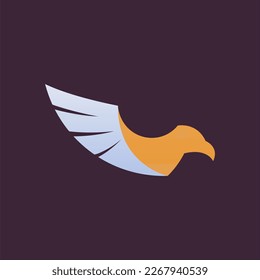 Minimalist eagle logo design template. Simple bird logo design. Eagle logo for branding