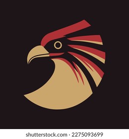 minimalist eagle logo vector illustration