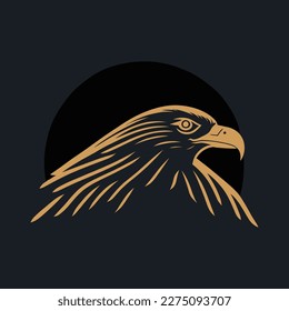 minimalist eagle logo vector illustration