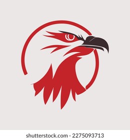 minimalist eagle logo vector illustration