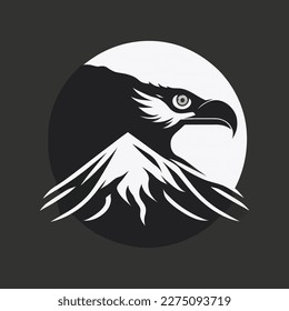 minimalist eagle logo vector illustration