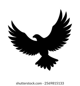 Minimalist eagle silhouette clip art vector design