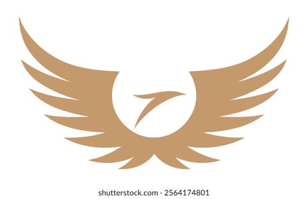 Minimalist Eagle silhouette vector Logo