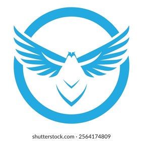 Minimalist Eagle silhouette vector Logo