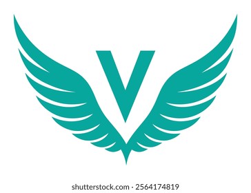 Minimalist Eagle silhouette vector Logo