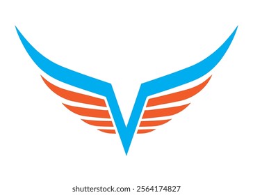 Minimalist Eagle silhouette vector Logo