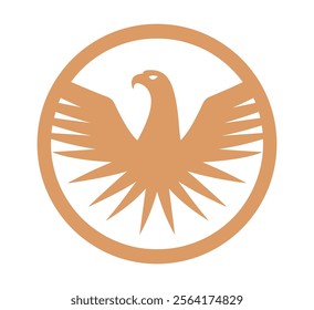 Minimalist Eagle silhouette vector Logo