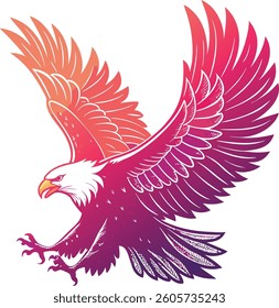 minimalist eagle vector art illustration 