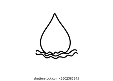 Minimalist earth in water drop life board water sustains the world ecosystems and human life.