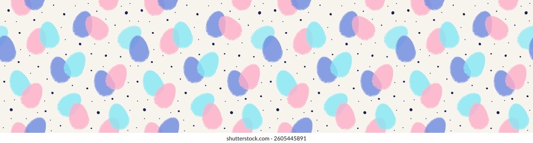 Minimalist Easter background. Seamless pattern. Banner. Vector illustration