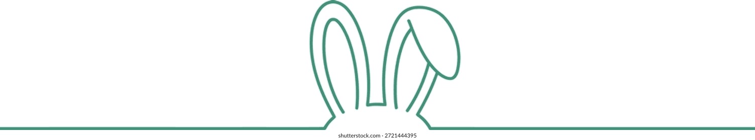 A minimalist Easter-themed image featuring a cute bunny silhouette on a clean white background for Easter Day festivities