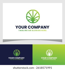 Design minimalista de logotipo ecológico para negócios e marcas sustentáveis