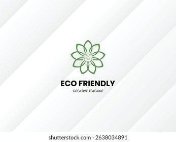 minimalist Eco logo, eco friendly, green logo, organic logo design template
