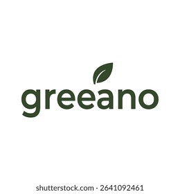 Minimalist Eco-Friendly Logo Design for Homeware Brand “Greeano” with Leaf Element