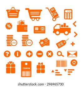 Minimalist e-commerce vector icons