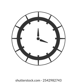 Minimalist Editable Vector Clock Icon