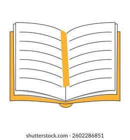Minimalist education icon in outline and flat design. Perfect for certificates, diplomas, presentations, and learning materials. Vector. 