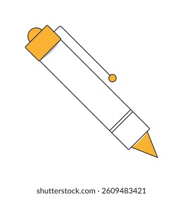 Minimalist education icon in outline and flat design. Perfect for certificates, diplomas, presentations, and learning materials. Vector. 