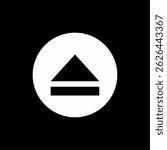 Minimalist Eject Icon in Black and White

