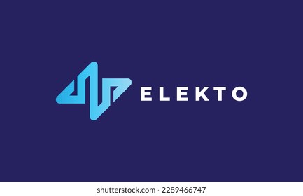 Minimalist electric bolt logo concept for industry