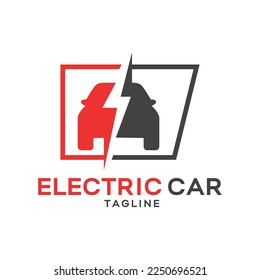 A minimalist electric car logo with an electric icon is a logo that is easy to remember and gives the impression that this is a company engaged in the electric car...