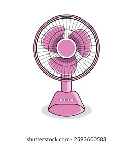 minimalist electric fan kipas angin vector illustration